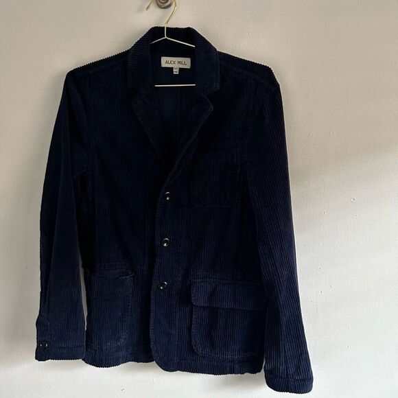 Alex Mill Navy Blue Boyish Corduroy Blazer Jacket Size XS Huckberry - Picture 10 of 15